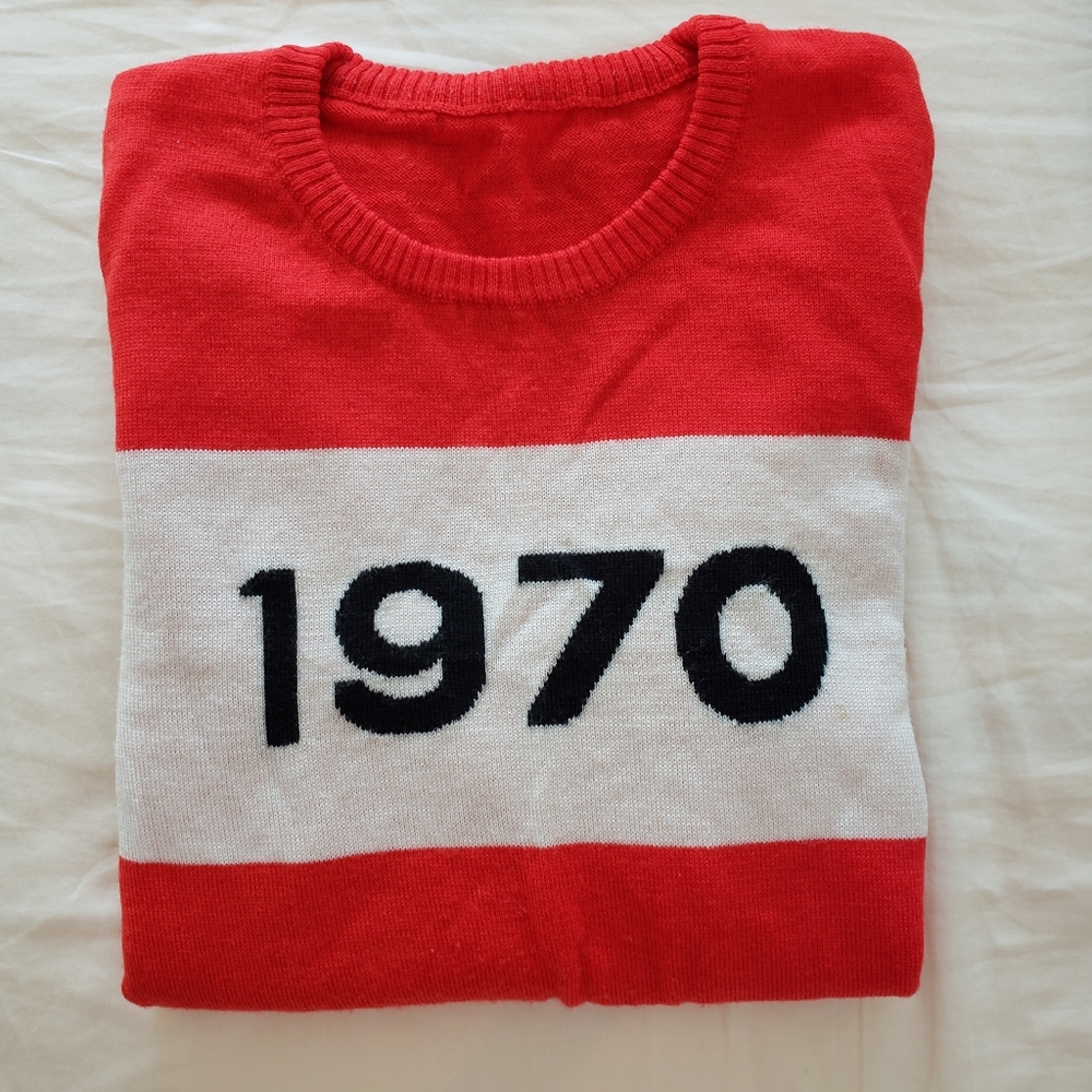 100% Merino Wool Red Sweater Pullover EUC